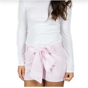 NEW Lauren James Bow Seersucker Short
